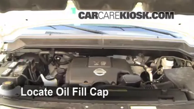 2007 Nissan Titan SE 5.6L V8 Crew Cab Pickup Aceite Agregar aceite